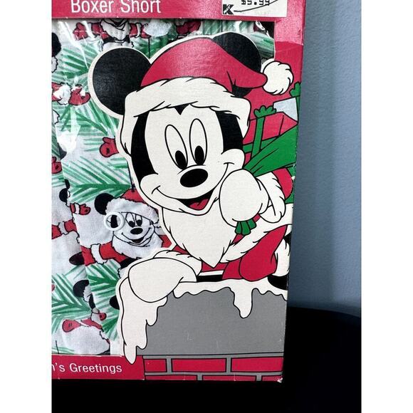 Vtg NOS Disney Mickey Mouse Christmas Seasons Greetings Boxer Shorts Men's Sz M - Picture 5 of 12